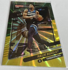 2021-22 Panini Donruss Green and Yellow Laser #58 Malik Beasley Timberwolves